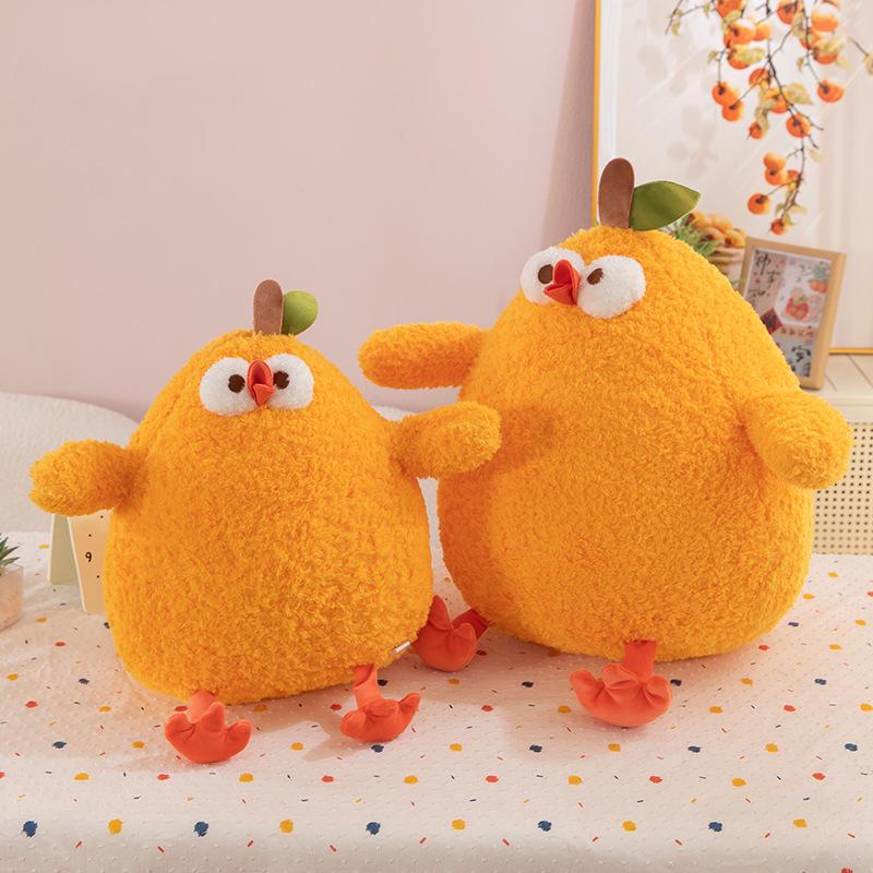 Orange Dumpling Plush: Cute Little Yellow Chicken Doll