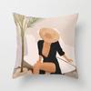 Modern Minimalist Abstract Pillow Cover Minimalist Geometric Peachskin Velvet Cushion