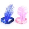 Feather Flapper Sequin Charleston Dress Costume Women Solid Multicolor Hairband