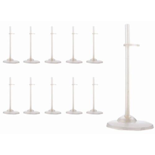 heizi Doll Stands, Set of 10, Licca-chan Stands, Nendoroid Jenny-chan 1/6 Scale Doll Figure (Clear)