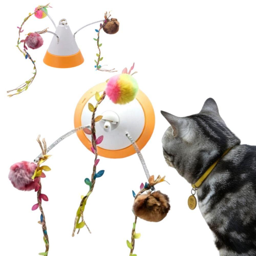 Magnetic Electric Cat Teaser Rechargeable Wall-Mounted Cat Toy Cat Teasing Stick Living Room
