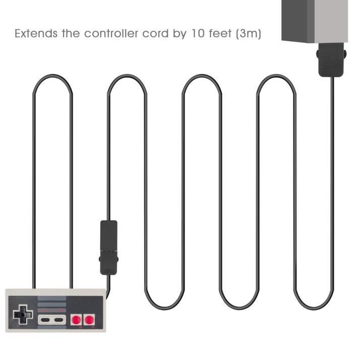 Удлинительный кабель - Keten - NES Classic Mini - 3 м - Проводной - Черный