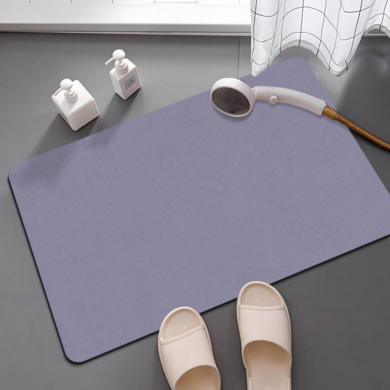Solid Color Quick-Dry Diatom Mud Bathroom Mat – Non-slip, Water-Absorbent Door Mat