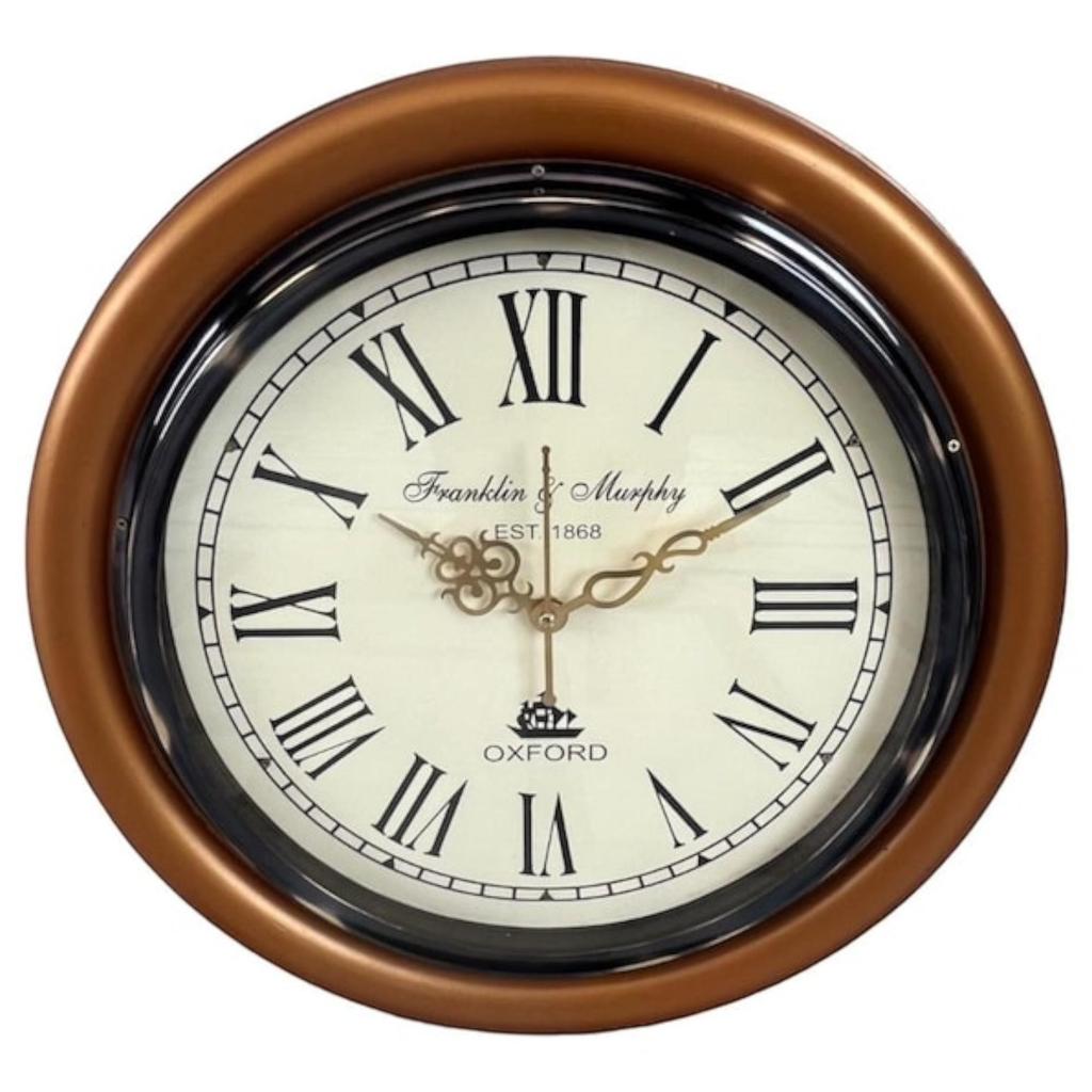 Handmade Wooden Wall Unique Wooden Tringle Wall Clock Large Modern Metal Clock with Silent Movement Stylish Home Decor Vintage Style Natural