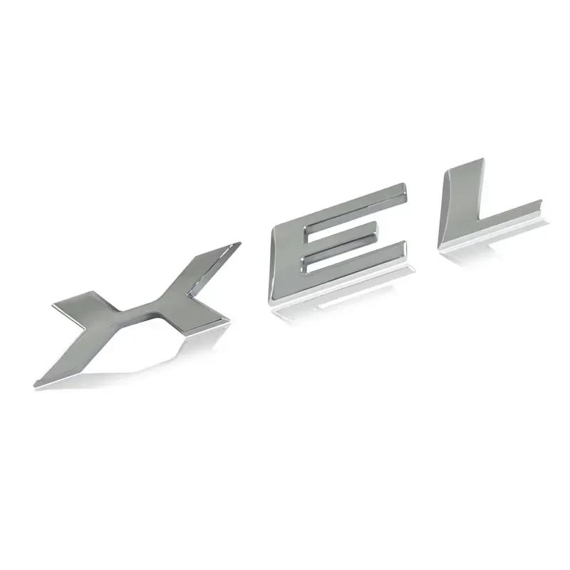 1Pc ABS Black Silver XF XFL XE XEL XJI Logo Car Letter Rear Trunk Decals Emblem Badge For Type S-Type F-Type Accessories