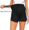 Solid Color Maternity Support Shorts - Comfortable Home and Sportswear