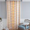 Curtains Finished Cotton And Linen Print Beige Fringed Windows Bohemian Kitchen Bay Windows