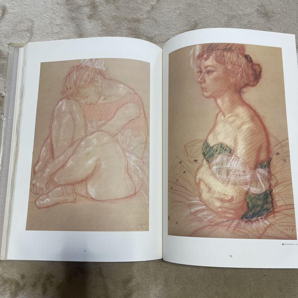 [USED] Saburo Miyamoto Drawing collection with 2 pieces for framing Mainichi Shimbunsha 1978 List price 20,000 yen