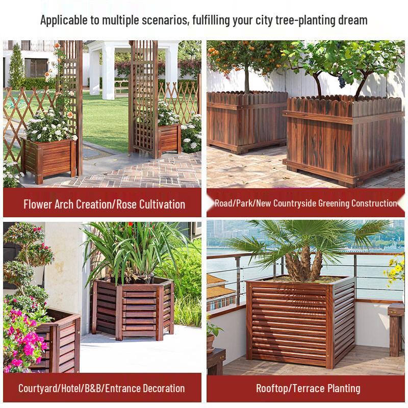 Outdoor Wooden Planting Box
