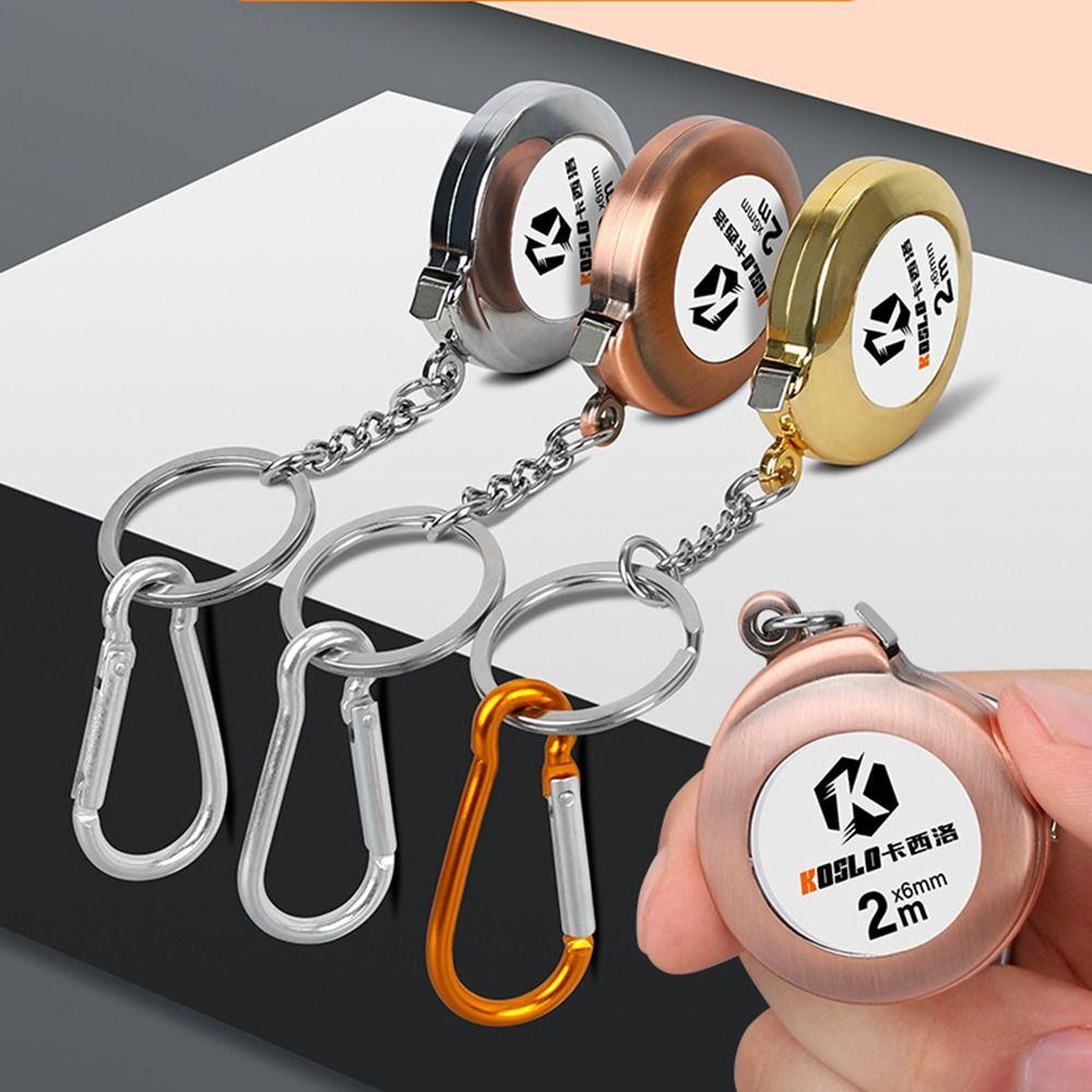 Gauging Tool Measure Keychain Delicate Measuring Tools Retractable Ruler Keychain Tape Measure 2m