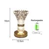 Crystal LED Vase Table Lamp USB Charging Touch Switch Tricolor Dimming Bedroom Decoration Bedside Living Room Decor Desk Lamp