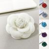 Women Brooch Fabric Camellia Shape Anti-slip Wear-resistant Suit Scarf Coat Collar Hat Pin Decoration Prom Party
