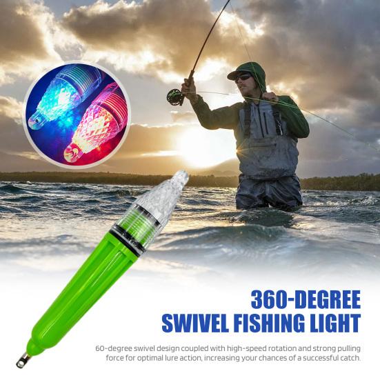 LED Fishing Lure Lamp Waterproof Colorful Fish Luring Light Submersible Deep Drop Underwater Fish Attraction Gathering Lamp Fishing Accessories
