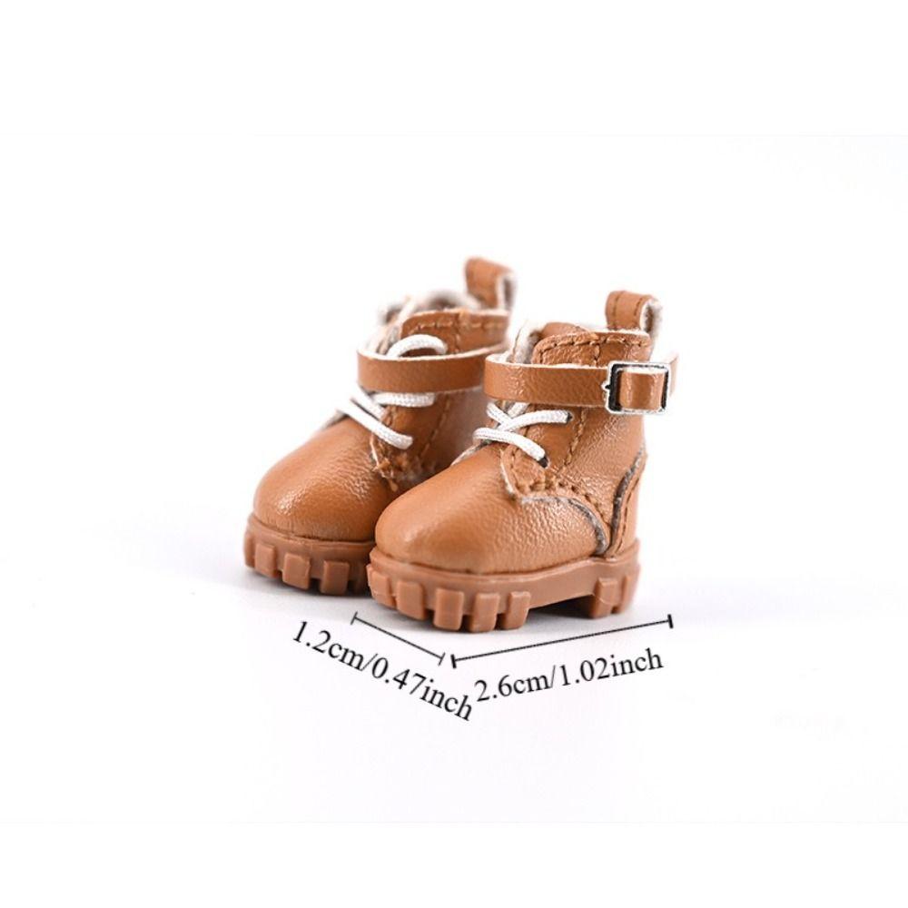 Pretend Play Ob11 Shoes Dress Up Obitsu 11 Doll Shoes Doll Leather Boots For Penny