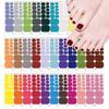 1PC Solid Color Toenail Polish Stickers Full Cover Waterproof Toe Nail Patch Eco-friendly Long Lasting Toenail Decals Sticker(YMZ277-YMZ308)
