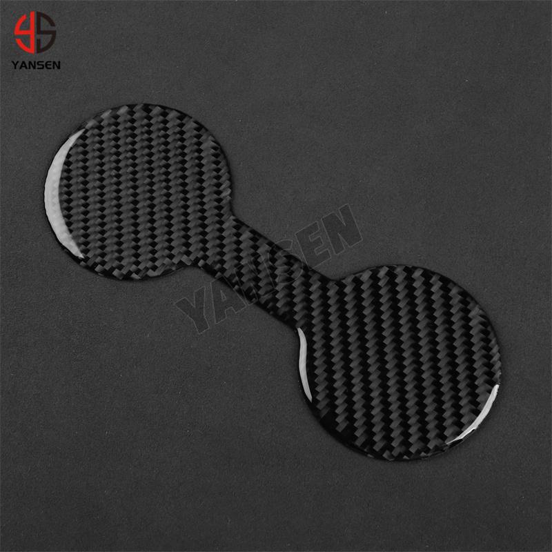 Carbon Fiber Central Cup Holder Pad Panel Cover Trim Modified Sticker for Chevrolet Malibu 2016-2024 Car Accessories