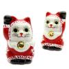 Waza no Kura Lucky Cat Украшение Kutani Ware Chibi Lucky Cat Санта Открытие Празднование Подарок На День Рождения Пара Подарок