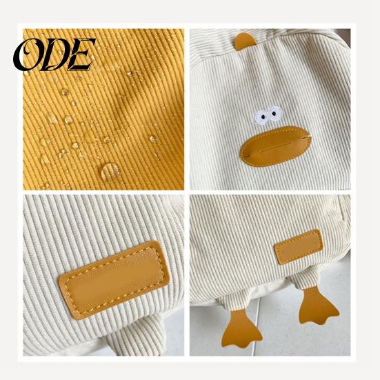 Travel Bag Duck Shape Corduroy Backpack Spacious Interior Wallets Casual Cell Phones Laptop Multipurpose