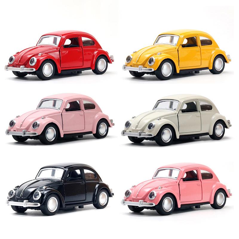Alloy Car Model Beetle Vintage Door Opening Children'S Toy Motorcar Cake Decoration Collection Accessories For Boy Gift