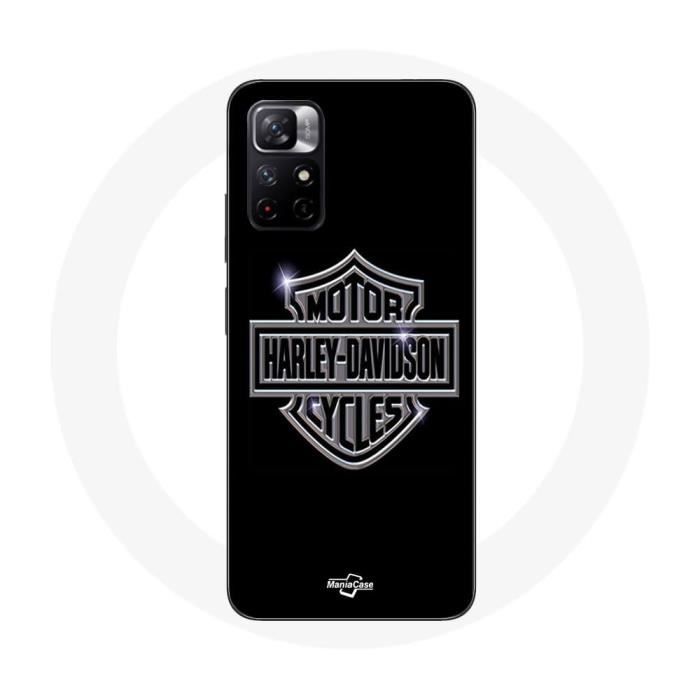 Coque - MANIACASE - Redmi Note 11 5G - Harley Davidson logo - Souple - Gris et Noir