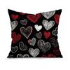 Valentine'S Day Graffiti Pillowcase Printed Polyester 40/45/50cm Throw Pillowcover Decorative Sofa Cushion Pillowslip Home Decor