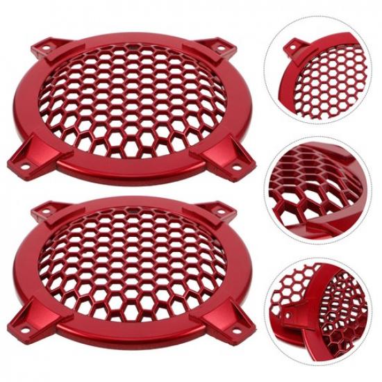 2 Pcs Car Speaker Grille Frame Protective Cover Loudspeaker Net Covers Plastic