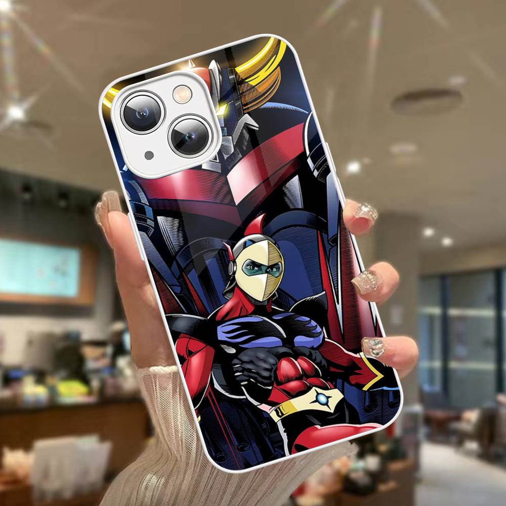 Закаленное стекло UFO Robot G-Grendizeres для iPhone 14 13 12 11 Pro Mini XS MAX 14Plus X XS XR Чехол
