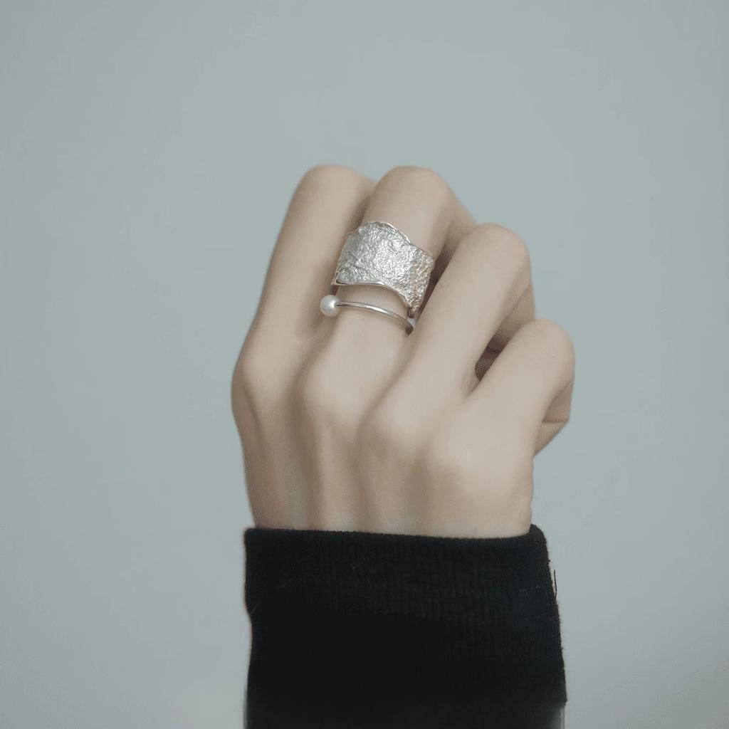Серебряное кольцо 925 пробы, корейское, геометрический витой плетеный открытый дизайн, женская мода, индивидуальность, простой тренд, ретро, крутые украшения