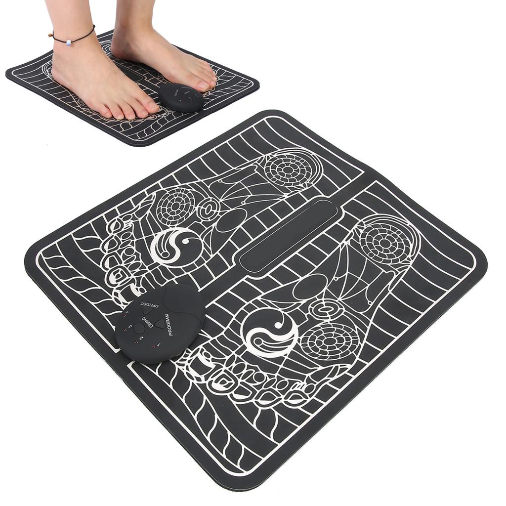 EMS Pulse Foot Massage Pad Muscle Pain Fatigue Relief Foot Massager (Battery Type)