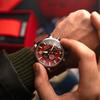 AVI-8 Dambuster Gibson Dual Time Chronograph Airfix Edition Hazard Red Dial Quartz AV-4107-04 Мужские часы