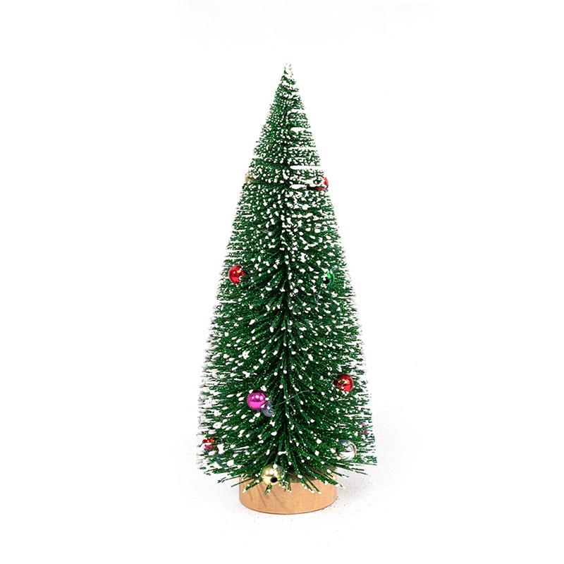 Desktop Decoration Small Pine Tree Snow Frost Colorful Pine Needle Powdered Mini Christmas Tree