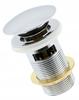 Hydroland Round Click-Clack Overflow Plug, Silver, 1 Pc