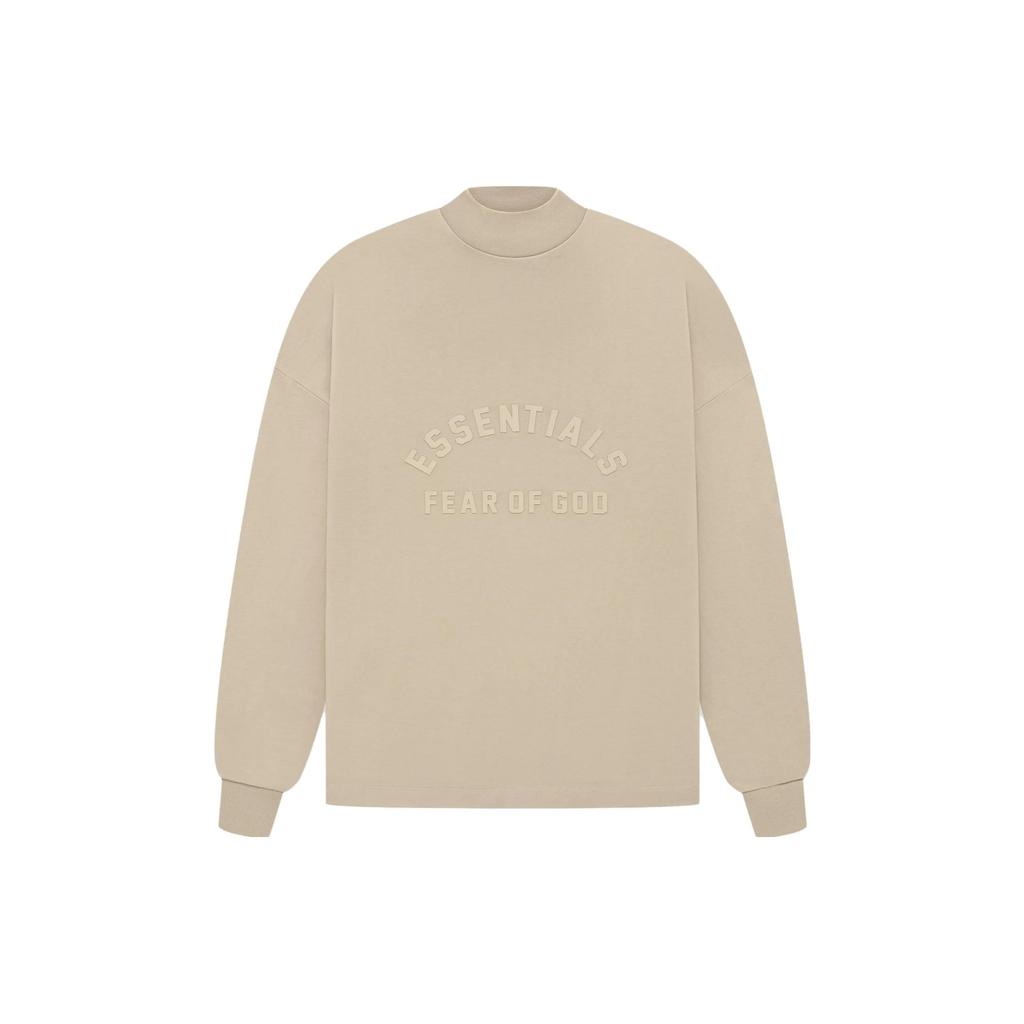 Fear of God Essentials Футболка с длинным рукавом Пыльно-бежевая Унисекс Топы Загар 125SP232015F