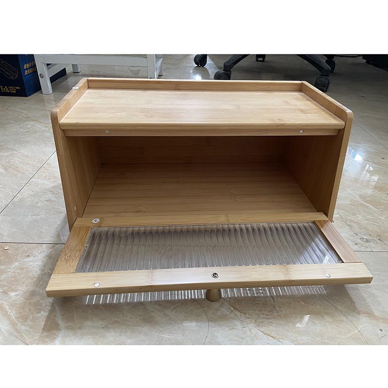 Бамбуковая многофункциональная кухонная полка для хранения хлеба и чайных чашек