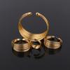 4Pcs/Set Exotic Nigerian Bridal Circle Necklace Earrings Bracelet Ring Jewelry