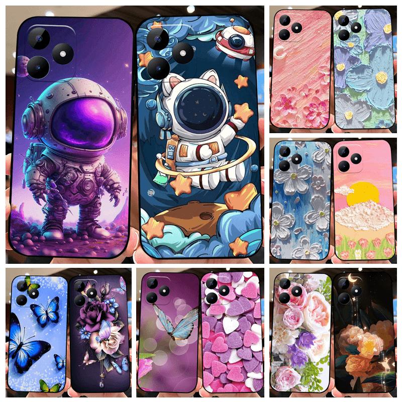 Мультяшный модный чехол для Realme Note 50 Coque Narzo N53 ТПУ силиконовые чехлы для телефона для Oppo Realme C51 C51s C53 4G Мягкий бампер