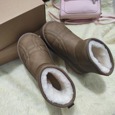 Зимние ботинки на толстой подошве, женские модели, зимние, утолщенные, водонепроницаемые, нескользящие, теплые, северо-восточные, хлопковые, короткие ботинки