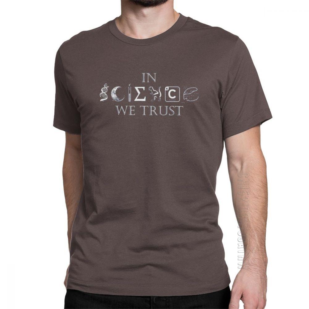 Unisexs In Science We Trust T Shirts Science Math Physics Chemistry Funny T Shirt Crew Neck Short Sleeve Tops Pure Cotton Tees