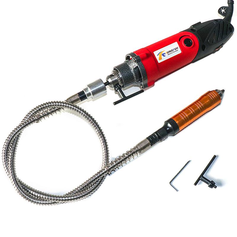 Tungfull Электрический гибкий вал для гравировки, шланг, патрон для дрели, гравировальный станок, гравировальное перо, аксессуары для электродрели Dremel