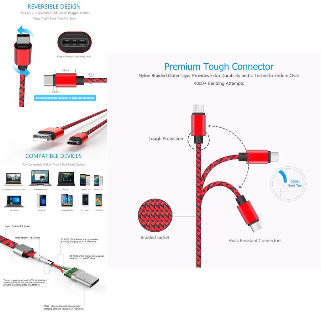 1 Кабель для быстрой зарядки и передачи данных, разработанный для Samsung Galaxy S8/plus