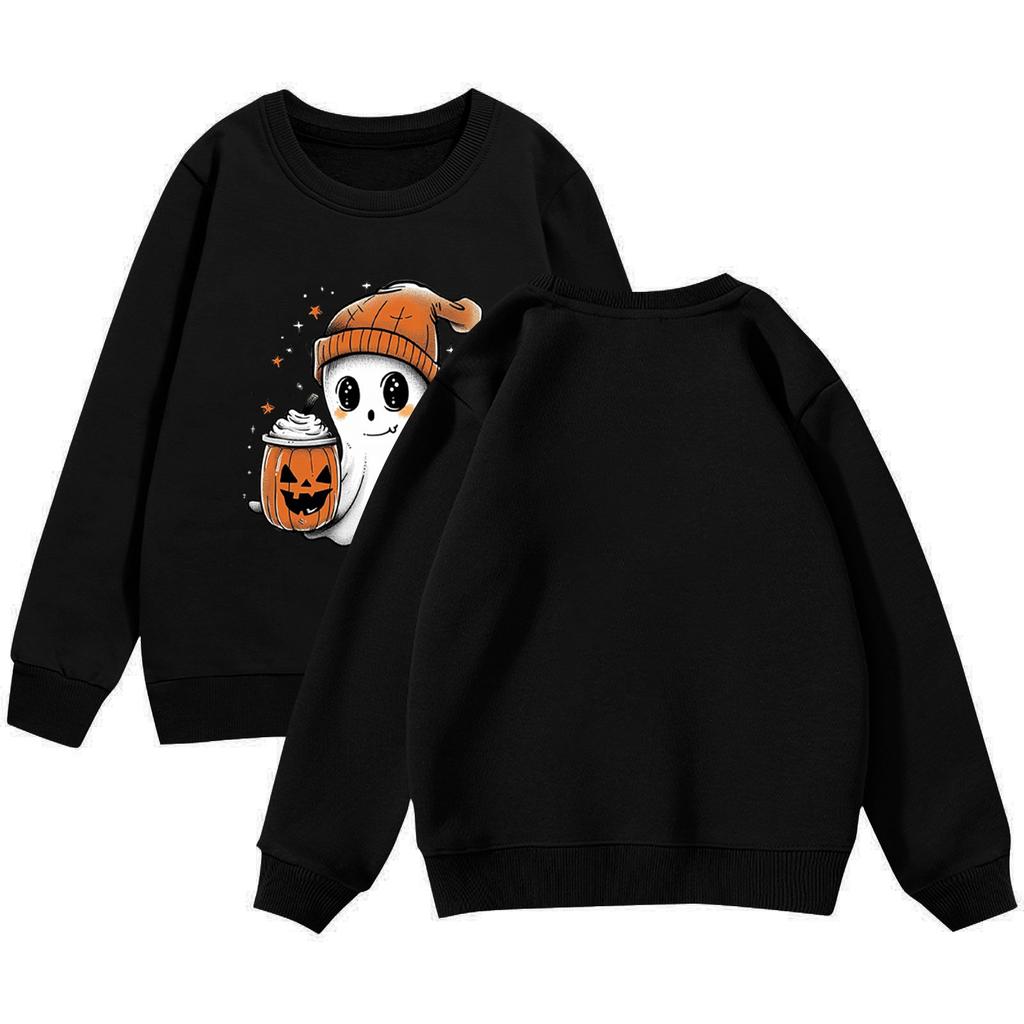 Halloween Day Girls Round Neck Pullovers For Kids Printed Baby Tops