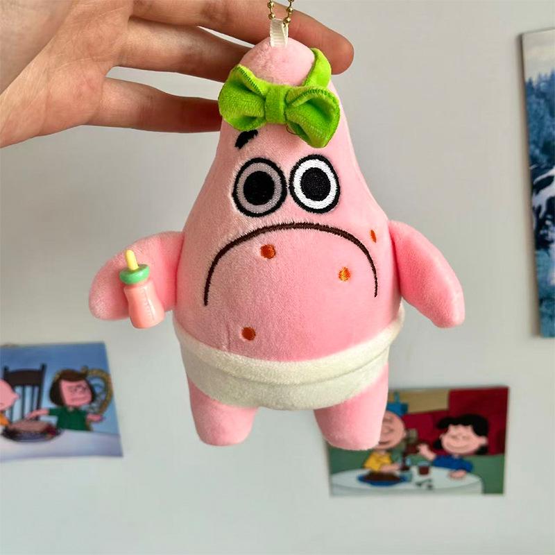 15cm Cute Starfish Plush Pendant Keychain Soft Rag Doll Bag Charm Gift For Girls Birthday