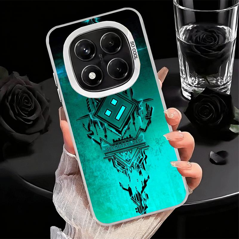 Мягкий чехол для телефона Geometry Dash для Xiaomi Redmi Note 13 14 15 Pro Plus 12S 12 11S 11 11T 10S 10 Ударопрочный задний корпус