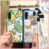 Anti-knock Anti-dust Phone Case For LG Velvet 4G/5G Lanyard Dirt-resistant Soft Case Wrist Strap Fashion Design Cute