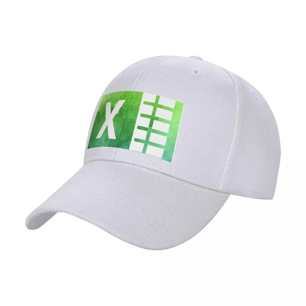 Акварельный логотип Excel Бейсболка Шапка-бини Рыболовная кепка Женские головные уборы Унисекс