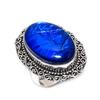Blue Triplet Opal Handmade 925 Sterling Silver Jewelry Ring Size 9.5 e4S48