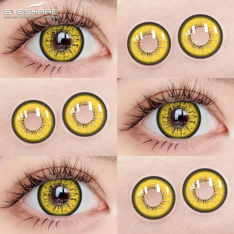 Eyeshare Косплей Цветные контактные линзы для глаз Хэллоуин Сумасшедшие цветные линзы Косметика Красота Ученик Годовое использование