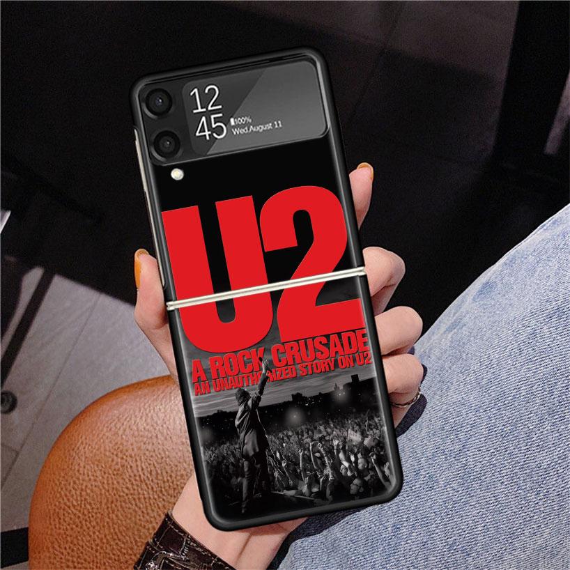 Band U-U2 Rock Phone Case For Samsung Z Flip 7 6 5 4 3 Galaxy ZFlip7 ZFlip6 ZFlip5 ZFlip4 ZFlip3 5G Print Cover