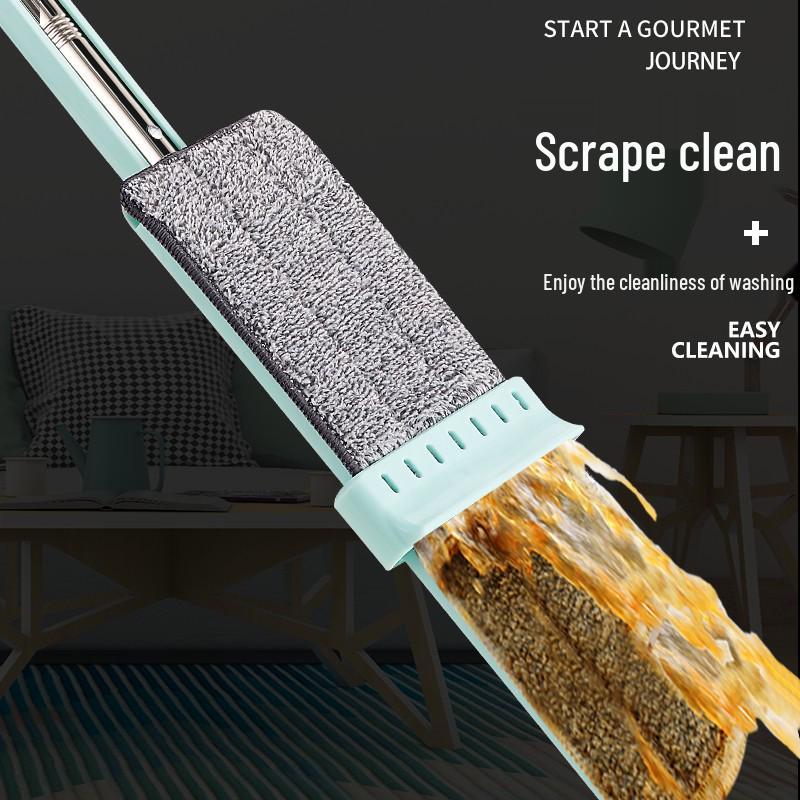 Усовершенствованная вращающаяся плоская швабра с функцией отжима для домашней уборки