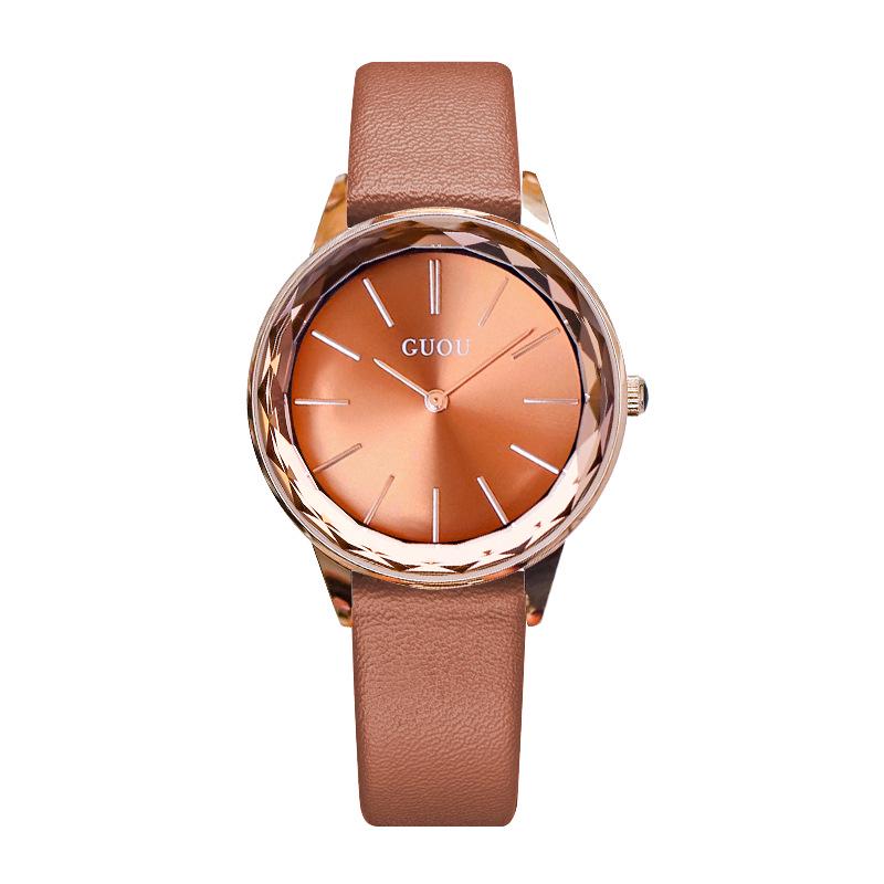 Водонепроницаемые кварцевые часы из натуральной кожи, простые модные часы на поясе, женские часы